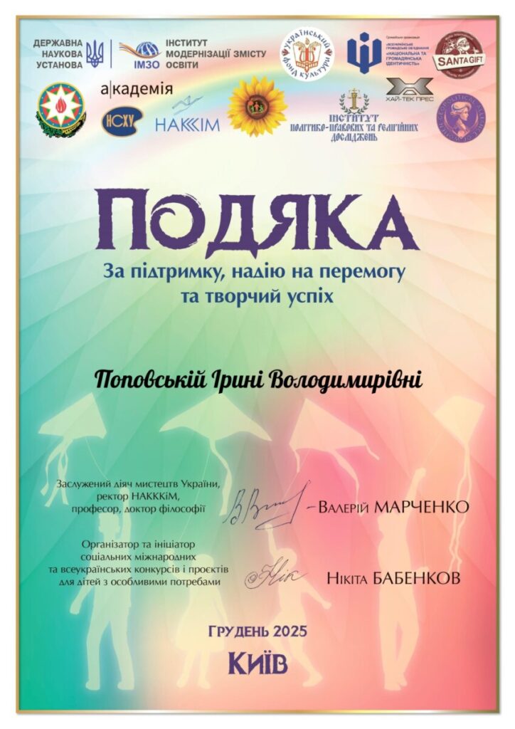 Поповська Ірина Володимирівна