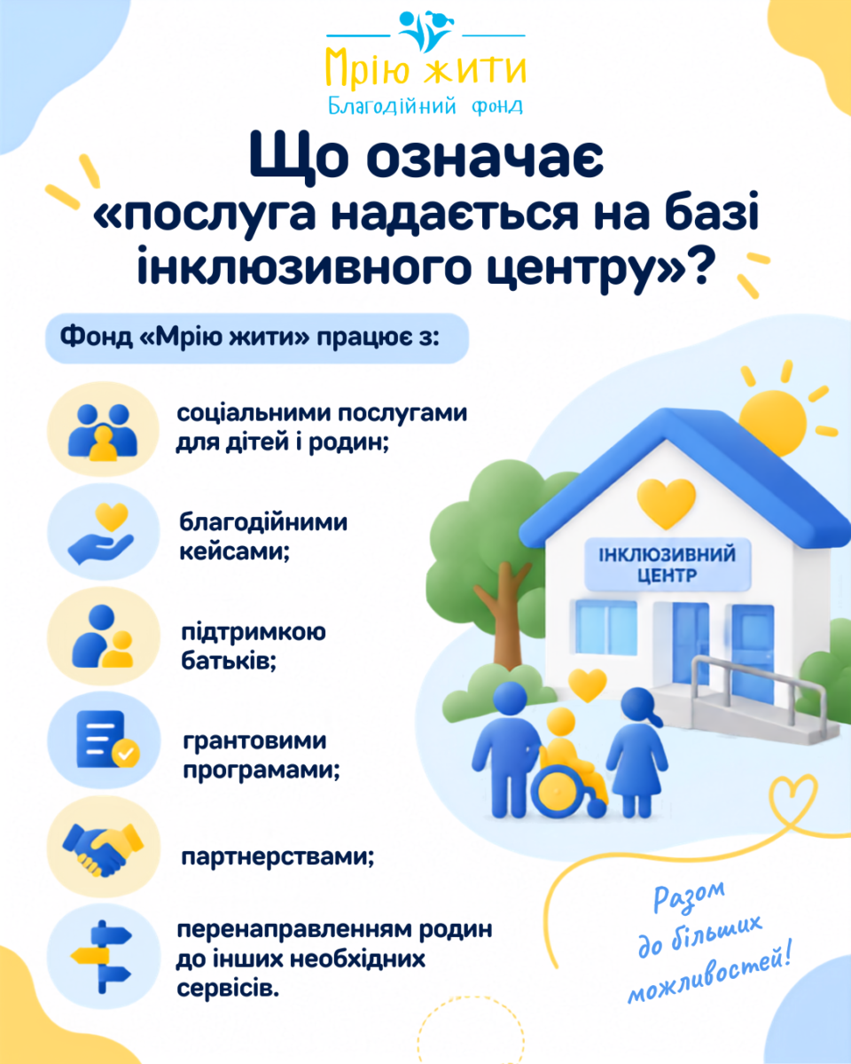 Благодійний Фонд "Мрію Жити" Допомога Дітям з ДЦП